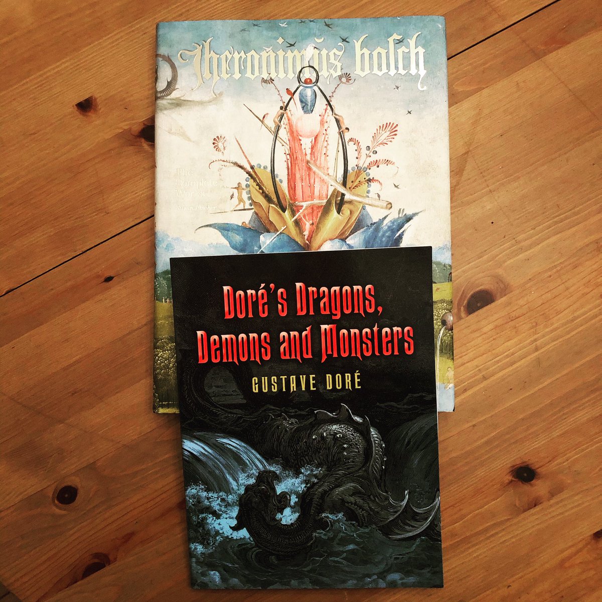GordyCraw's tweet photo. Two of my all time favourite artists and inspirations. Thank you Miriam 🖤

#inspiration #heronomousbosch #gustavedore #books #artbooks https://t.co/VL3d5bJfRj