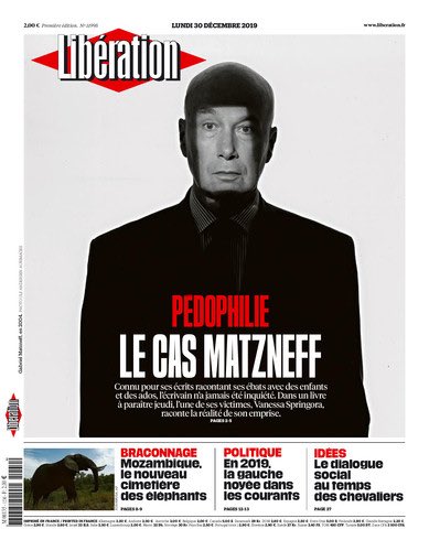 DASILVAMADELINE's tweet photo. En France, @libe décide de faire sa une pour dénoncer la pédocriminalité. 
2 erreurs majeures sur la couverture. 
❌ pédophilie
✅pédocriminalité
❌ ses ébats avec les enfants 
✅des viols
Personne n’a donc trouvé pertinent de faire relire à des https://t.co/sNadrzXedQ ?
#mazneff https://t.co/4OxbXEoIZ9
