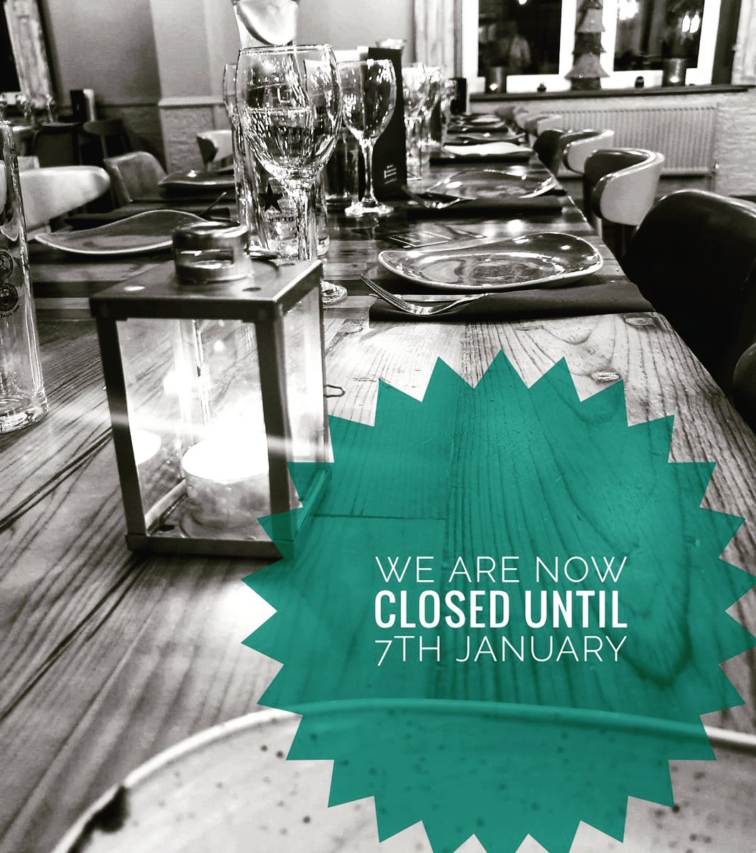 We are now closed until 7th January

We would like to thank you all for your support and custom during 2019.

It's now time for our staff to have a much needed rest ready for 2020 

#food4sharing #britishtapas #HUDDERSFIELD #home