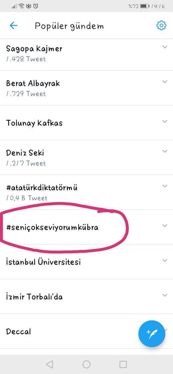 Bak bak bak. Popüler gündeme bak. 🙈🙈🙈 #seniçokseviyorumkübra