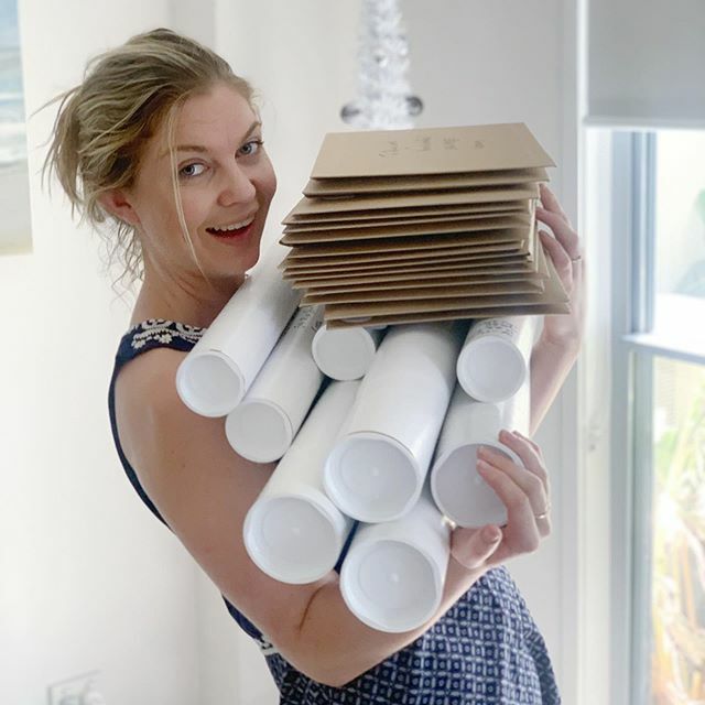 stepheartwork's tweet photo. Who’s idea was it to have a Boxing Day sale ? 🤷‍♀️🤦‍♀️ lucky our Air Bnb has a good packaging table for a production line 📦 40% off sale on until the 1st, pop by the online store to grab a New Year bargain! Link in bio https://t.co/m2oqmfCtHb https://t.co/kEspKdsN6o