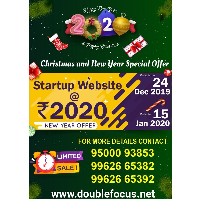 designinchennai's tweet photo. Call 9500093853 for startup website 2020 INR onwards....
HURRY!!! limited period offer!!!!
#startups #Website #offer #webdesign #Hello2020 #NewYear #NewYou https://t.co/BFOxMbo7vt