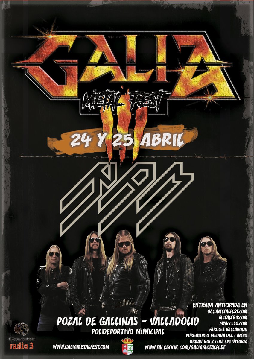 Más #heavymetal del bueno, con los suecos #Ram en el #GaliaMetalFest 2020. #gmf20 #pozaldegallinas