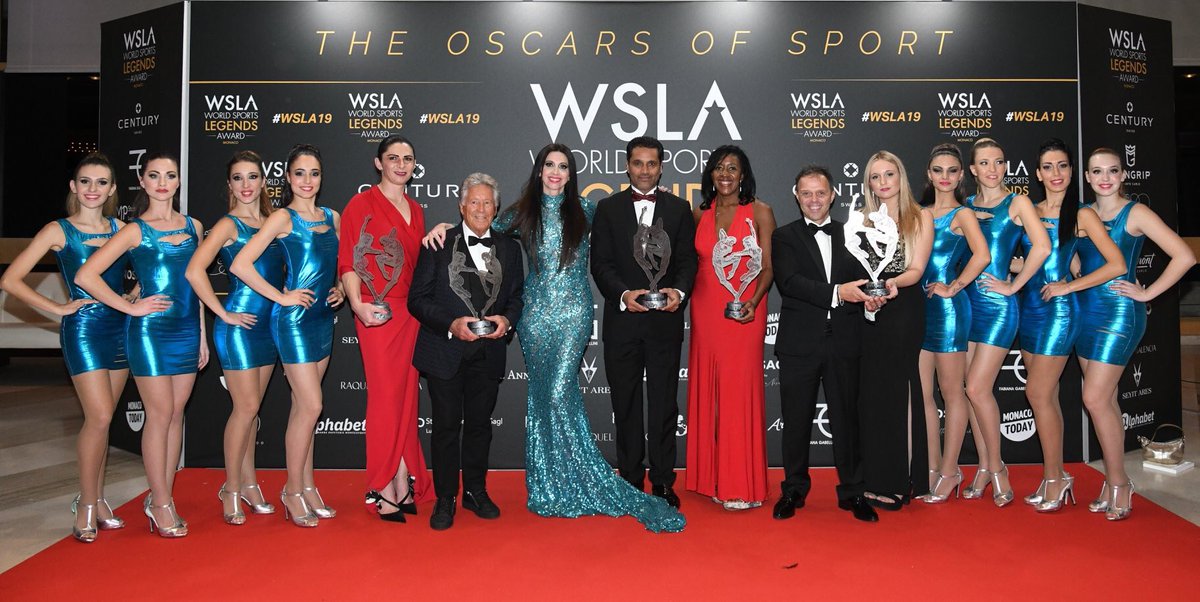 LorenaBaricalla's tweet photo. On the After Ceremony Red Carpet as MC of @MonacoWsla with the Sporting Stars awarded @MarioAndretti @AlAttiyahN @AnaGabrielaGue @LorisCapirossi1 @TrackAcademy Ferenc Puskás @NassoJulius
Produced by @PromoartMCP at @FairmontMC 
#lorenabaricalla #LB wearing @RaquelBalencia
#wsla19 https://t.co/C6ipu8aC59