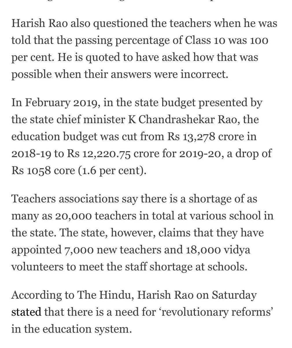 How will it make a difference,if the allotted #EducationBudget too not used judiciously in right direction.Who’s to blame?#Education is of least priority for #TRS #Govt
@trsharish @TelanganaCMO #EducationMinister #SabitaIndiraReddy
thenewsminute.com/article/telang…