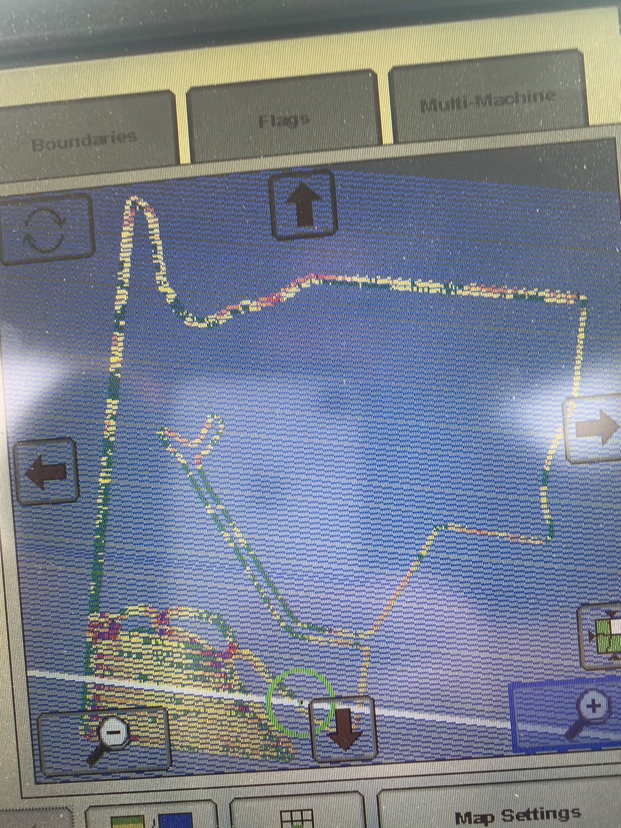 2Stacky's tweet image. Start of a yield map. The girls want to rename it the Scooby Doo paddock