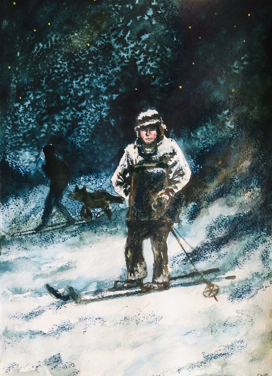 ursus_art1's tweet photo. Mixed media on paper
Available 
 #winterscene #antarctica #snowstorms #snowscape  #art #artistoninstagram #shackleton #artist #visualart #landscapepainting #landscape #snow #cold #painting #creative #ship #southpolegroup #visualmagic #illustration #dogs #sledgedog #endurance https://t.co/6jyGS1NZp9