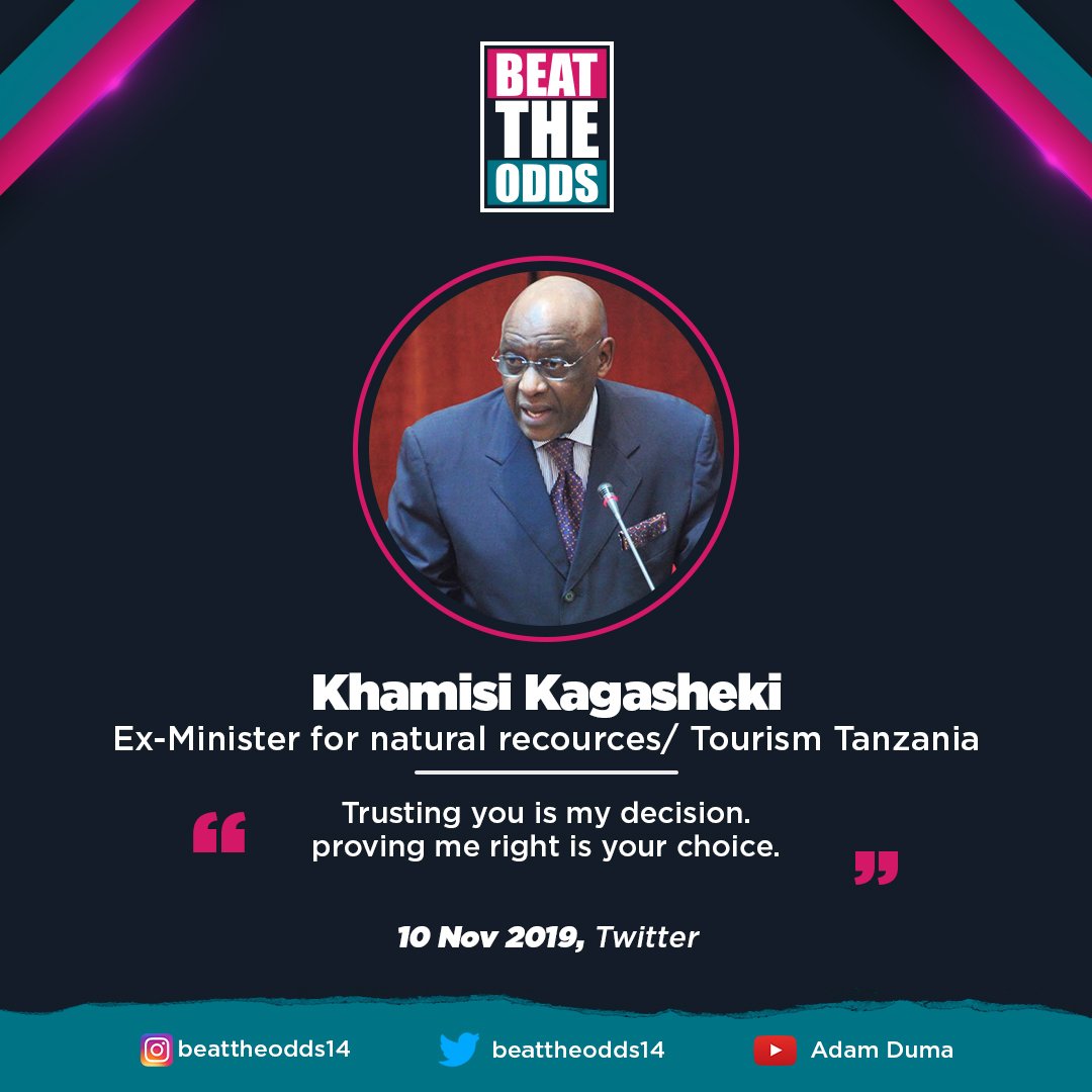 BeattheOdds14's tweet photo. Usivunjike moyo kisa wameshindwa kukuamini, waaminishe kuwa unaaminika.#2020.

#beattheodds14 

 Thanks Sir for the words @KKagasheki https://t.co/TTVq0LbJmV