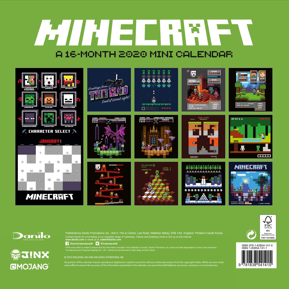 GrangeOfficial's tweet photo. Official Minecraft Mini Calendar 2020 https://t.co/cXeHyw0x7o