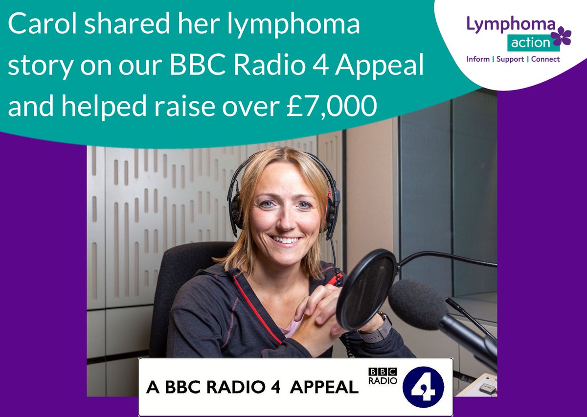 LymphomaAction's tweet photo. Did you hear our @BBCRadio4 #R4Appeal in November?
Carol @jarvbone shared her #lymphoma story to help raise awareness and an amazing Β£7,000 in funds to support our work π
If you missed it you can listen back online here: https://t.co/jwi489WzcS
#12DaysofLA #TeamLymphoma https://t.co/kjQweOxtpT
