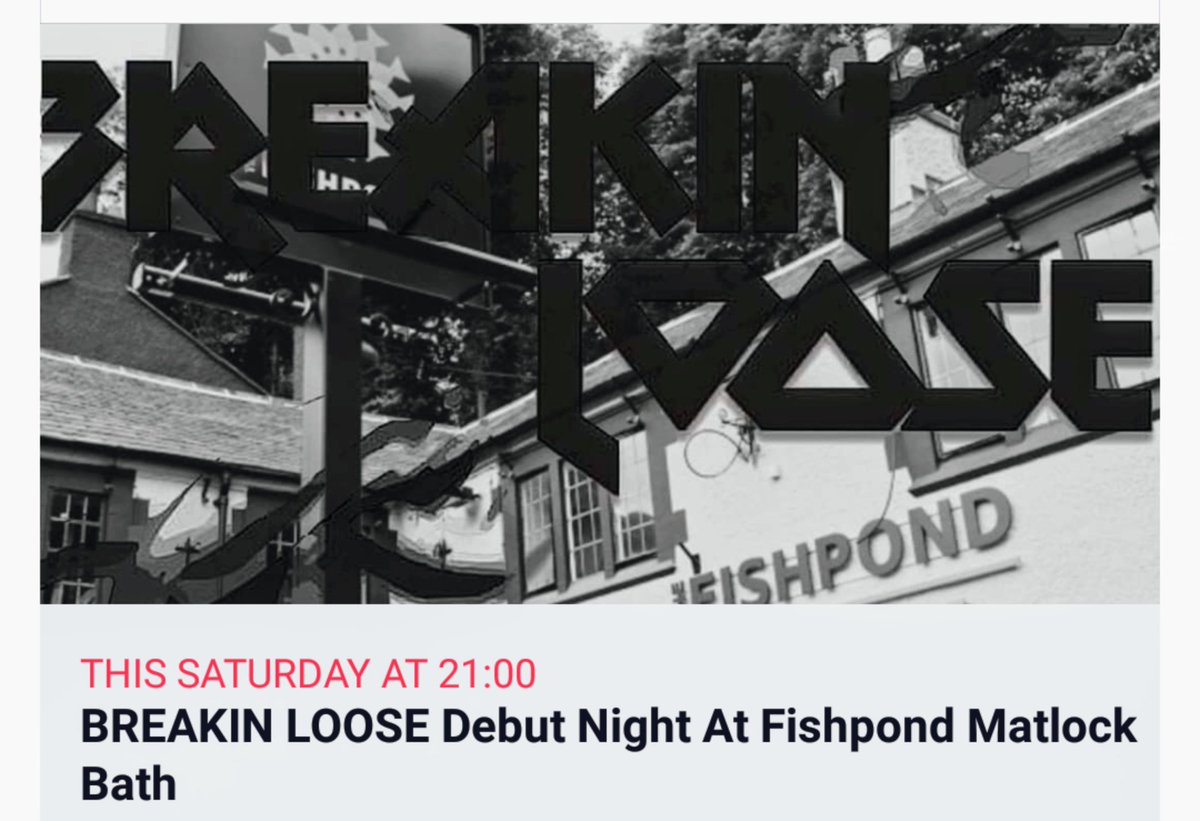 Let's get 2020 off to a cracking start, BREAKIN LOOSE debut gig at the Fishpond, great venue supporting live music, we can't wait, see you all there #matlockbath #Derbyshire #2020goals #2020 #livemusic #bandlife #beerstagram #rock #blues #rocknblues