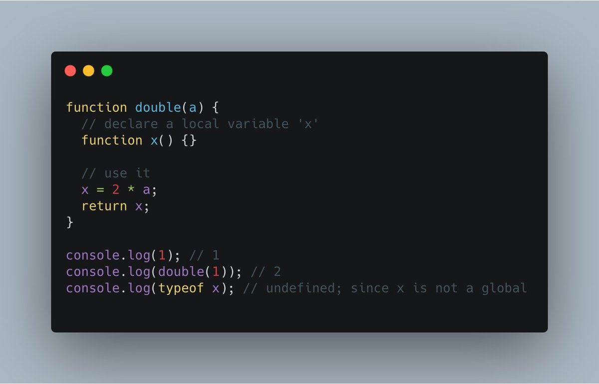 mweststrate's tweet image. I figured I'm tired of seeing const vs let vs var, so from now on I won't use any of those.
I call it "functional programming"