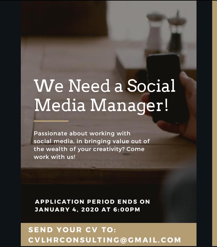 for_fit_hire's tweet photo. Social Media Manager vacancy.
#forfithire #fastrecruit #vacancies #socialmediajobs #consultingjobs https://t.co/3RjAllo0PR