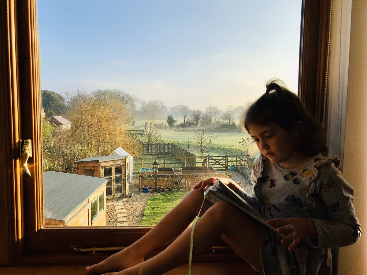 AndyIrish3's tweet photo. Spotted in the English countryside, one bookworm from Cayman on a cold windowsill! Been there for hours! #CIScaughtreading https://t.co/blmHBzxajh