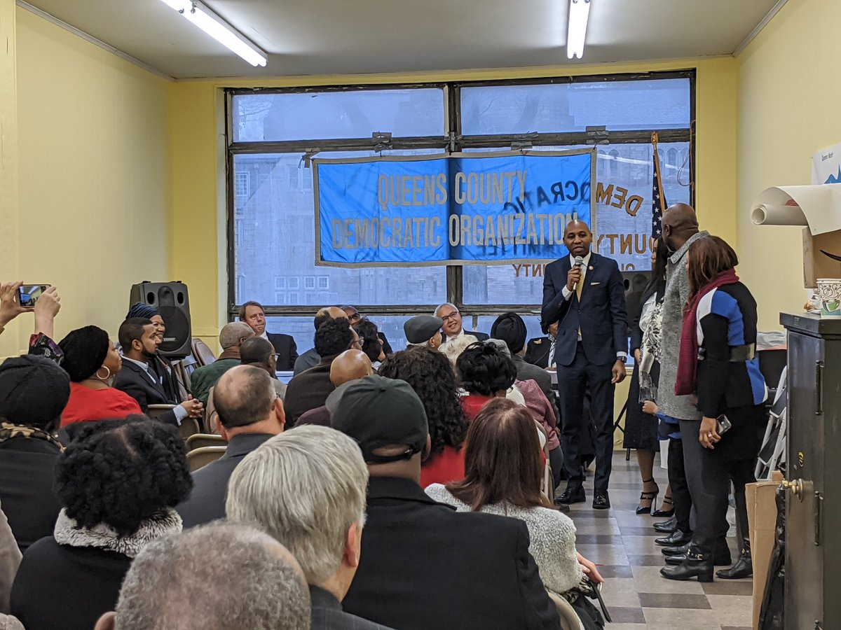 Proud to be endorsed by @Queens_Dems this morning.  #QueensStrong #LetsGo