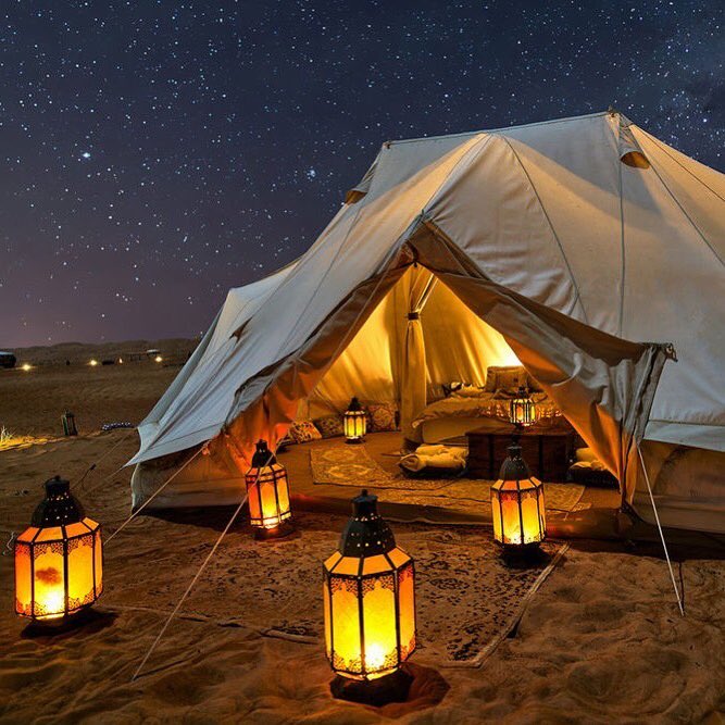 After spending the day exploring the fascinating #desert on camels, you can spend a luxurious night under the stars, warm up at the fire while enjoying your dinner  

📸InstaCredit: firstclassandmore 

#BeautyHasAnAddress #ExperienceOman #Oman