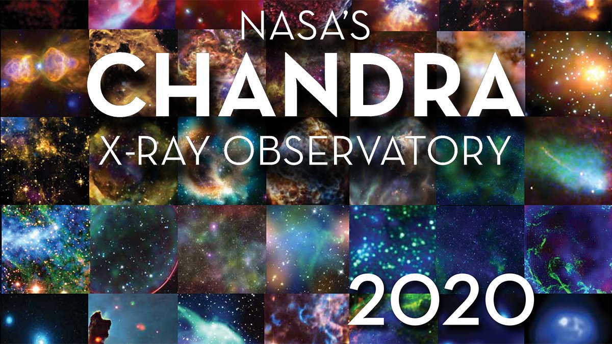 chandraxray's tweet photo. Need a little #space on your wall? Download the printable Chandra #2020 #calendar filled with spectacular images from the 20th anniversary year of #NASA's Chandra X-ray Observatory!📆 It's #free! https://t.co/Ct8CSGidLU #Chandra20 #HappyNewYear! 🎉 https://t.co/uH2FTIZ80B