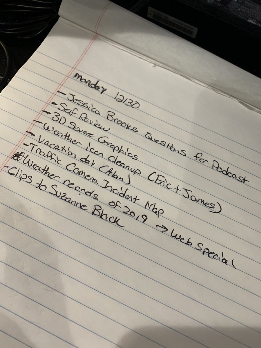 StutzkeWX's tweet photo. Sure can tell it’s been a hot minute since I’ve had an off-air shift. #growinglist #todos https://t.co/l4cjaNkOEG