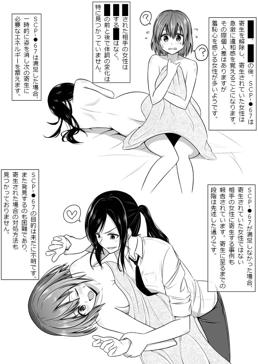 女性に寄生して男装させ、更に精神男性化させるSCP 
