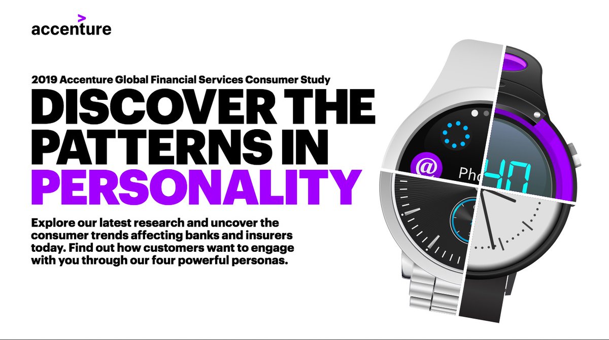 luc_schuurmans's tweet photo. @Accenture 2019 insights: Discover the patterns in personality

#banking #customer #fsconsumerstudy @TamaraMcCleary @SpirosMargaris  @LoriMoreno @jaypalter @grattongirl @TarakRindani @sallyeaves 

https://t.co/TRn2HVOyRR https://t.co/dnwlLT7C4X