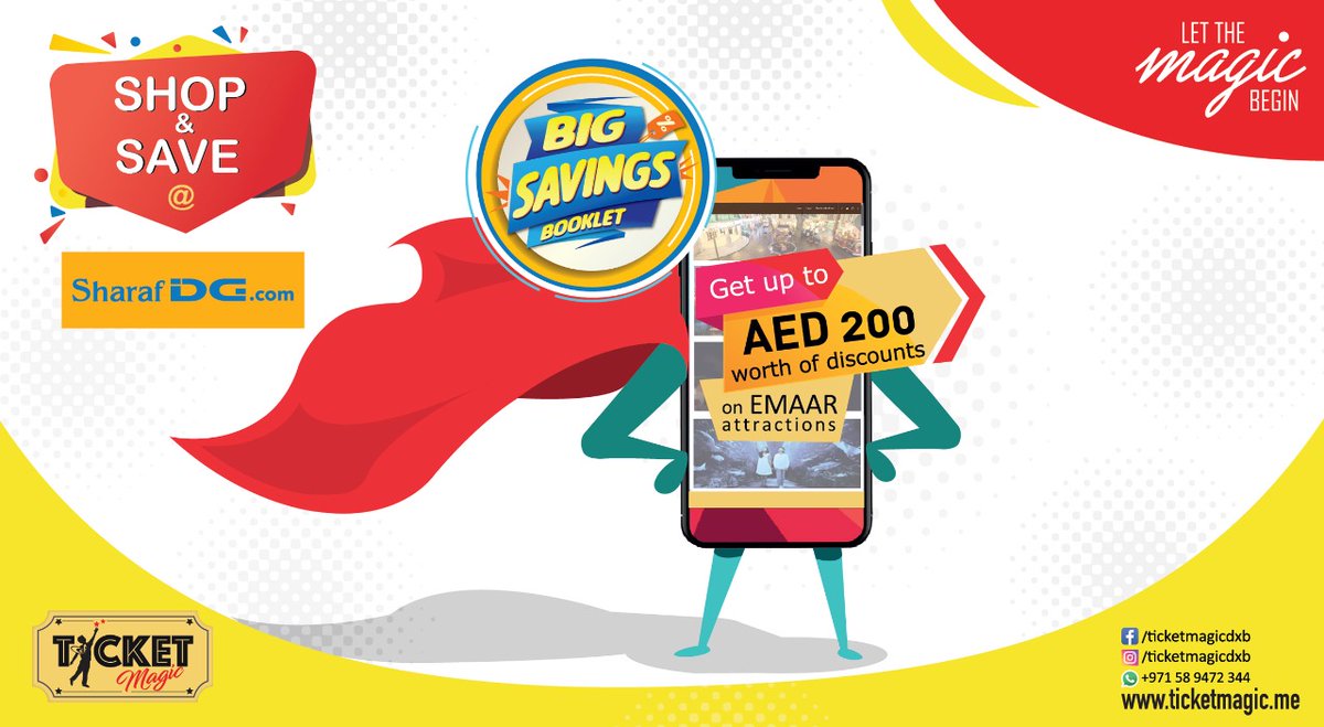 ticketmagicdxb's tweet photo. Shop &amp; Save at @SharafDG during this @DSFSocial and get your AED 200 worth of vouchers to all @emaardubai Dubai Attractions.

#shop #shoppingstar #save #vouchers #DSF #Dubai #shopping #festival #emaar #puremagicevents #ticketmagic https://t.co/XFYwrsewgg