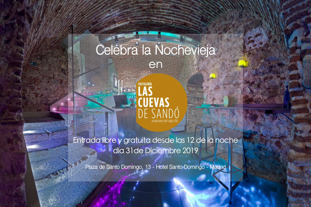 CuevasdeSando's tweet photo. Celebra la #Nochevieja en Las Cuevas de Sandó, en pleno centro de #Madrid https://t.co/40BuMwQe6y