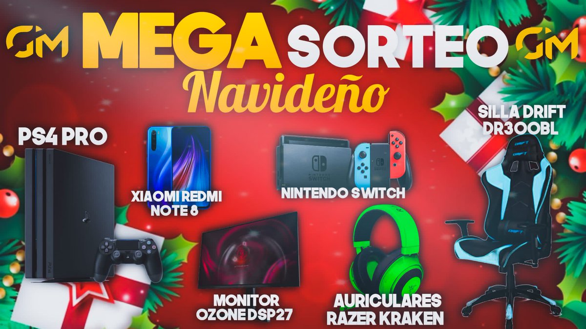 GetsGamingAM's tweet image. 🎉🎁#SORTEO ESPECIAL NAVIDAD (+1300€ EN PREMIOS)🎁🎉

REQUISITOS PARA PARTICIPAR:

• Dar #RT🔁, Seguir a @GetsGamingAM, @FutumaxES, @Electrify_ES y @ForceGaminGG 

Finaliza el 30/02⏳

¡SUERTE! 🍀