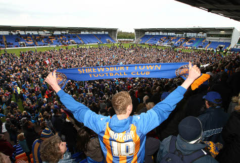 Shrewsbury win promotion to return to the third tier for the first time since 96-97 (2012)