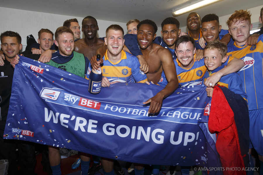 Big lad Micky Mellon achieves promotion back to League One at the first attempt (2015)