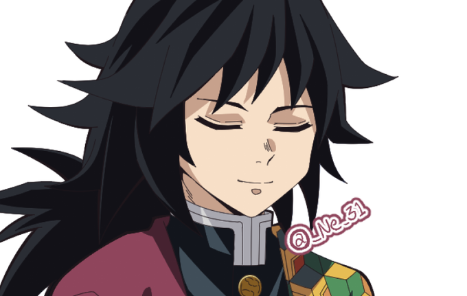 xhjdii9さんがTwitterに投稿した冨岡義勇(鬼滅の刃)のイラスト。