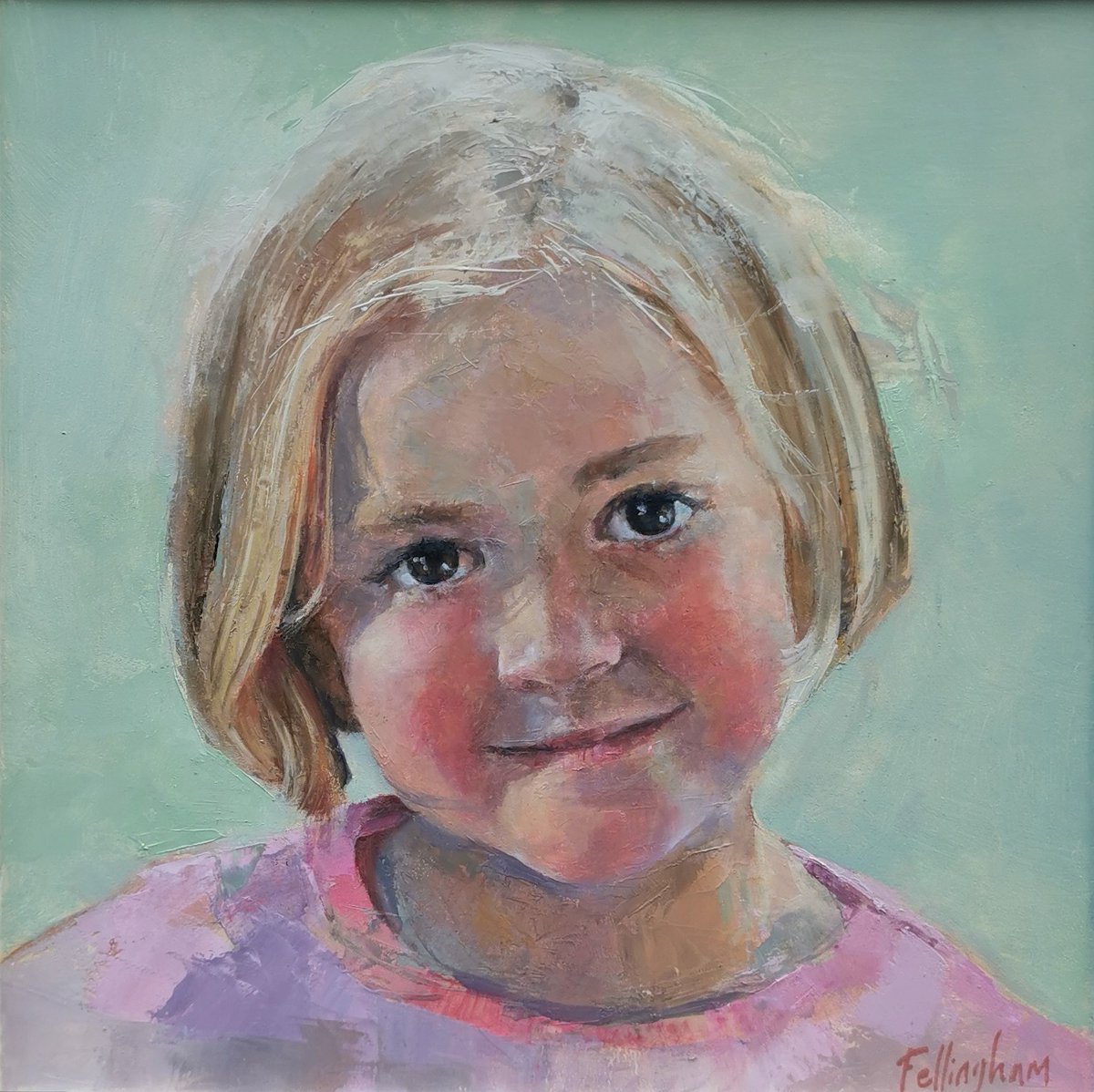 libbyfellingham's tweet photo. Just handed over this #portrait #portraitcommission 30x30cm #oilportrait on board for a #significantbirthday https://t.co/zRzK5cvIvP