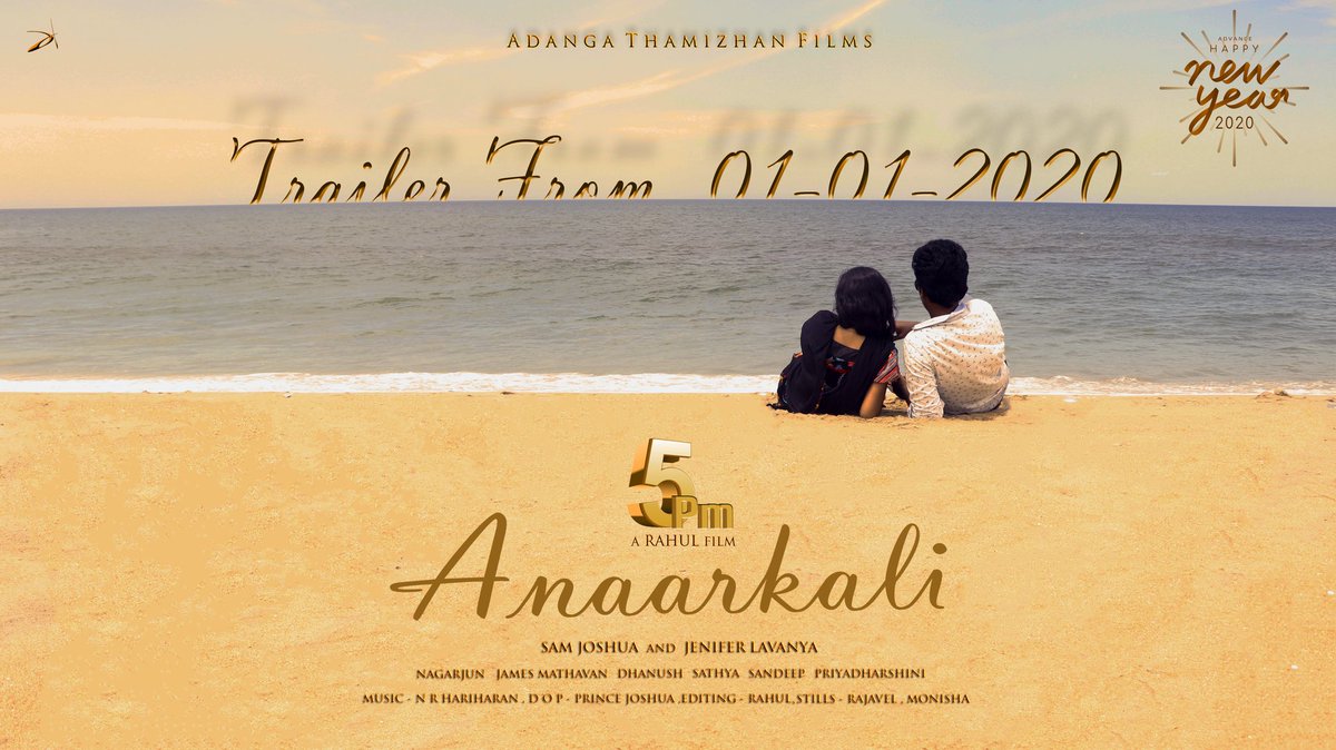 Adangathamizhar's tweet photo. Finally here is Trailer Announcement of our next film 
.
.
Anaarkali 
அனார்கலி
.
#at05
Starring        :Sam Joshua and Jenifer Lavanya 
Directed by :K. Rahul Raj 
DOP             : Prince Joshua 
Music          : N.R. Hariharan 
Stills             : Rajavel &amp; Monisha https://t.co/xoergC3boc