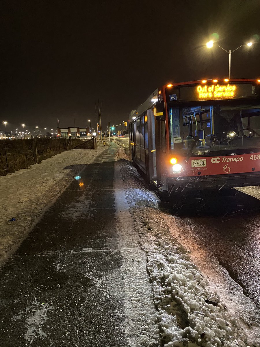 Joshvermette's tweet image. Drive safe today roads won’t be the best leave it to us to drive you where you need to go only if it’s an emergancy ! #octranspo #busoperator
