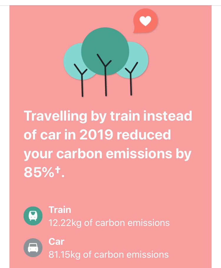 CaroVerfuerth's tweet image. Apparently I saved 85% CO2 - excellent that @thetrainline providesthese numbers! Funnily I was just taking another train from Germany to Scotland as I received the email - very encouraging #trainbrag @flyingless #staygrounded #flyless