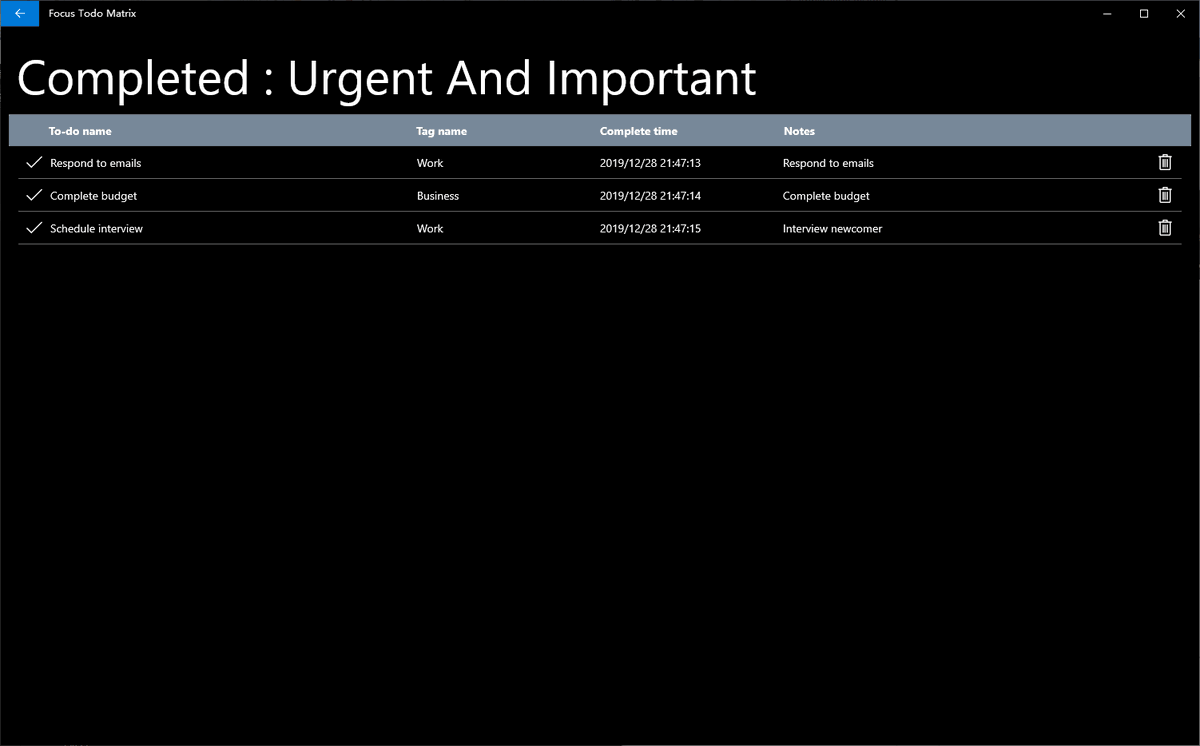 EternalLabsApps's tweet photo. Focus Todo Matrix - Priority to-do list , four-quadrant rule-based task manager.

FocusTodo contains four important parts:

1 - Urgent and important
2 - Important is not urgent
3 - Urgent is not important
4 - not urgent, not important

Microsoft Store:
https://t.co/xFblMI3HtK https://t.co/CNscN45RXo