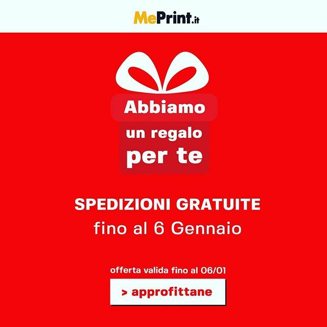 MePrint_it's tweet image. ❄️Promozione di fine anno. 🎁Spedizioni 🎁 gratuite su tutto fino al 6 gennaio. 🎉 Buon anno da tutto lo staff Meprint.
.
.
.
.
.
#stampa #stampadigitale #stampadiretta  #stampasutela #graficapubblicitaria #graficadigital #meprint #meprint.it #pubblicità #printing #print #digit…
