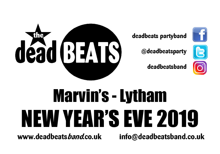 New Years Eve @ Marvin’s, Lytham! deadbeatsband.co.uk/new-years-eve-…