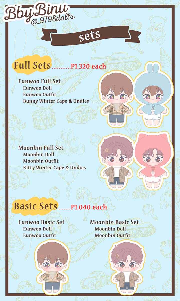 _9798dolls's tweet photo. [HELPRT] Hi! Pre-order for Bby Binu is open!! For GO, please DM me.

DOO &amp; DOP: TBA
Pre-order Gift: TBA

PH - https://t.co/MaQ8554dPj
OVERSEAS - https://t.co/YVhWNuZvSc
--
#ASTRO #아스트로 #chaeunwoo #eunwoo #moonbin #차은우 #은우 #문빈 #binu #binwoo #eunkong #비누 #은콩 https://t.co/iVigP0kAXn
