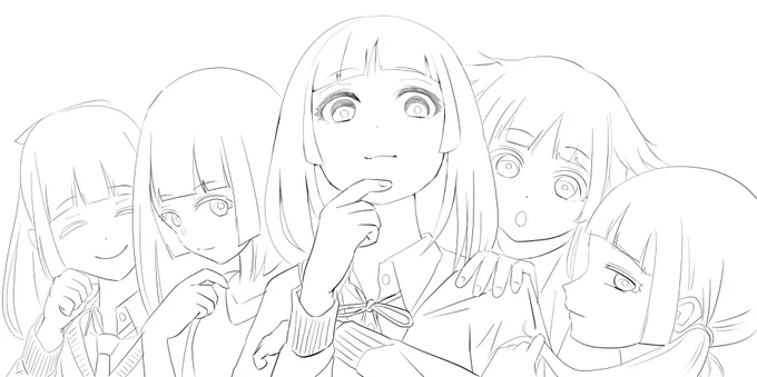 おらー!バストアップなら5人でも線画を素早く描けるようになったんじゃ!年末だから自分を褒めまくって年を越すんじゃლ('ڡ`ლ) 