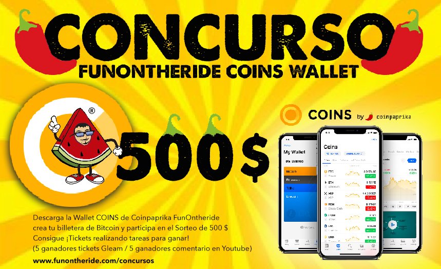 funontheride's tweet photo. ¡CONCURSO @FunOntheRide COINS WALLET 500 $! 🤑 Descarga➤ https://t.co/hOkNywzR7x crea tu billetera de BTC y participa➤ https://t.co/pPlzKkFvwA 
5🏅Gleam 5🏅YouTube➤ https://t.co/prIFs9F0aT
🍉¡SUSCRÍBETE AL CANAL!➤https://t.co/wmuBPlBLlS 
🔃Rt #concursos #sorteos https://t.co/xTP3Z0OPeN