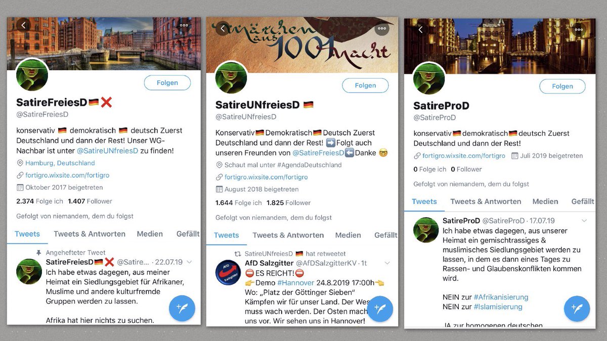 Mica4711's tweet image. Ständige Umbenennungen, parallel angelegte Hetz-Accounts und permanente Neuanmeldungen sind szenetypisch, gut zu beobachten bei dem Nutzer @fin_fortigro_, vorher "hamburg_lawyer", dauerhaft gesperrt als: @fin_fortigro @satirefreiesD @SatireProD @satireunfreiesD @uninformiert.