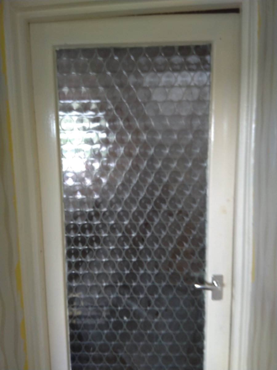 johnhelpinghand's tweet photo. Another old door saved Paint removed sanded and prepared then a few coats of varnish and a new set of nice handles, Door frame also had the same treatment and was just painted around replaced this with new wood surround to complement door and now we have this great looking door https://t.co/00J8tq4I3x