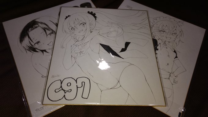 明日はよろしくお願いします これらはこさえた色紙です(非売品) 