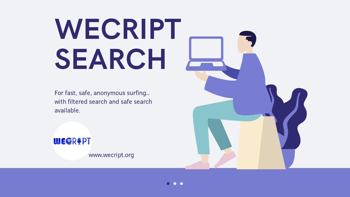 WecriptSearch's tweet photo. Search with @WecriptSearch Engine for fast, safe and anonymous surfing. Search anything and get filtered results.
India's most safest Search Engine, Try it now:
https://t.co/0dM7aWDS8u
#wecript #searchengine #search #safesearch #advancedsearchengine #privatebrowsing #security https://t.co/VdNQNVMGJy