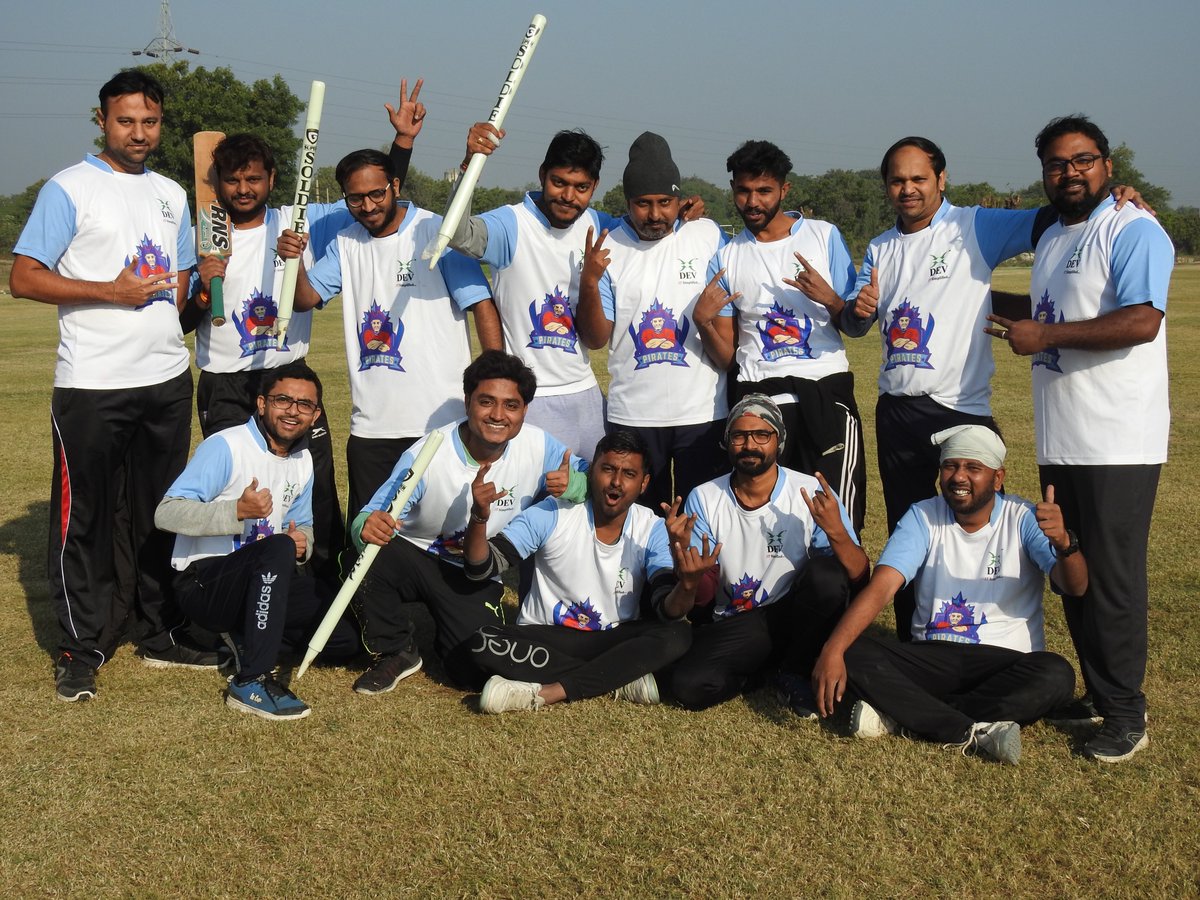 DEVITPL's tweet photo. DEV IT #CricketLeague 2019 Season 7 - Qualifier 1 Photos - MUSKETEERS vs PIRATES
PIRATES won the toss and elected to field.
MUSKETEERS: 77/10 (12.0 Ov)
PIRATES: 78/3 (11.3 Ov)
PIRATES defeated MUSKETEERS by 7 wickets to enter the final. #LifeAtDevIT https://t.co/Cp5otCgkCL