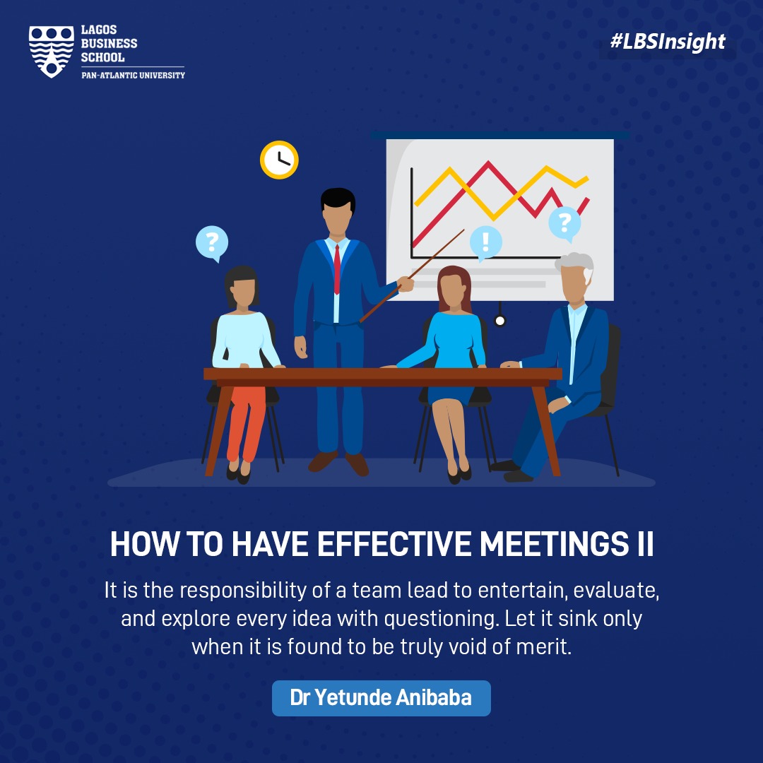 Are people free to express their original thoughts during meetings, or are they always trying to read your mind and align with your opinion? In this second article, #LBSFaculty, Yetunde Anibaba tells us teams can have effective meetings. 
Learn how: bit.ly/yanibabaII