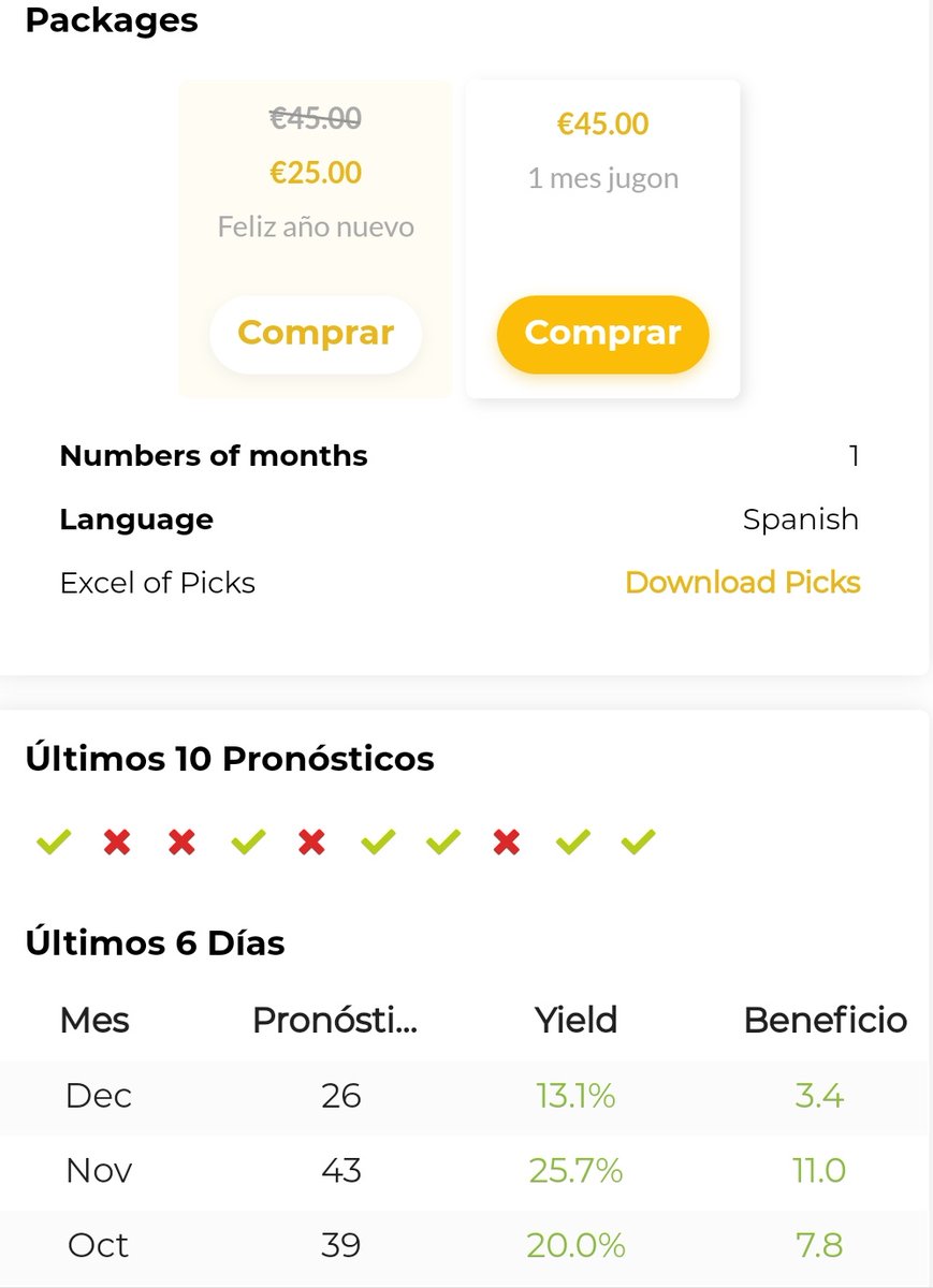 Quiero agradeceros con una super 🏦OFERTA🏦 la confianza que me tenéis o los que la queréis tener.

Hasta el día 7🎆, estarà disponible.

Gran momento para renovar o contratar el servicio y ahorrar🤑 un 40%

Pronósticos seguibles 🏅100%⚽️

bet2earn.com/es/tipsters/ju…