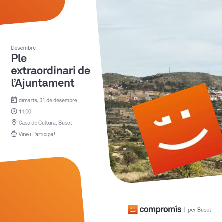 CompromisBusot's tweet image. #Transparència #Participació
#GovernObert