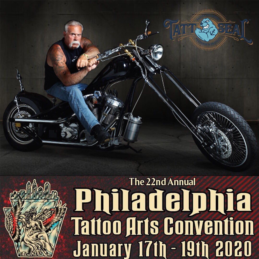 InkbyKyleDunbar's tweet photo. Check out @orangecountychoppers at @TattSeal booth during the Philadelphia @villainarts convention. Jan 17-19
#Philadelphia #villainarts #tattooconvention #thingstodoinPA #thingstodoinPhiladelphia #Orangecountychoppers #paulteutulsr #motorcycles #handmade #USA https://t.co/2xEOLqycza