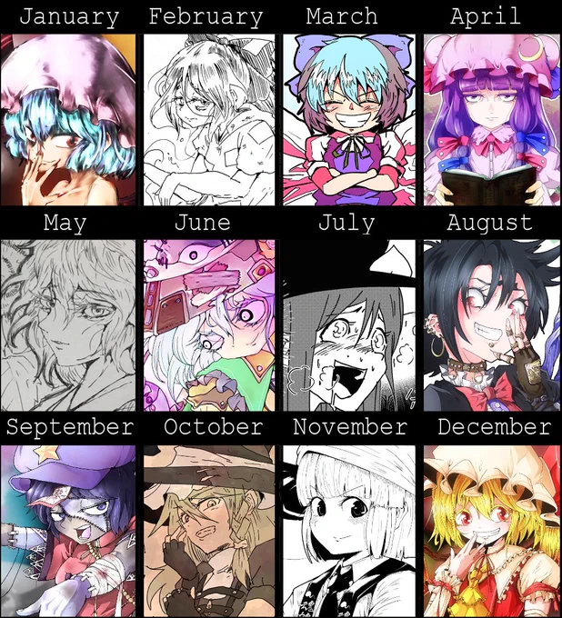 #2019年の絵を振り返る 
年々描く枚数が減ってきてんよ 